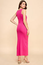 PinkBlush Fuchsia V - Neck Tank Maxi Dress