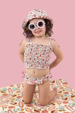 DREAM BIG LITTLE CO FUN IN THE SUN DREAM SMOCKED TANKINI TWO PIECE SWIM SUITEveretts Place