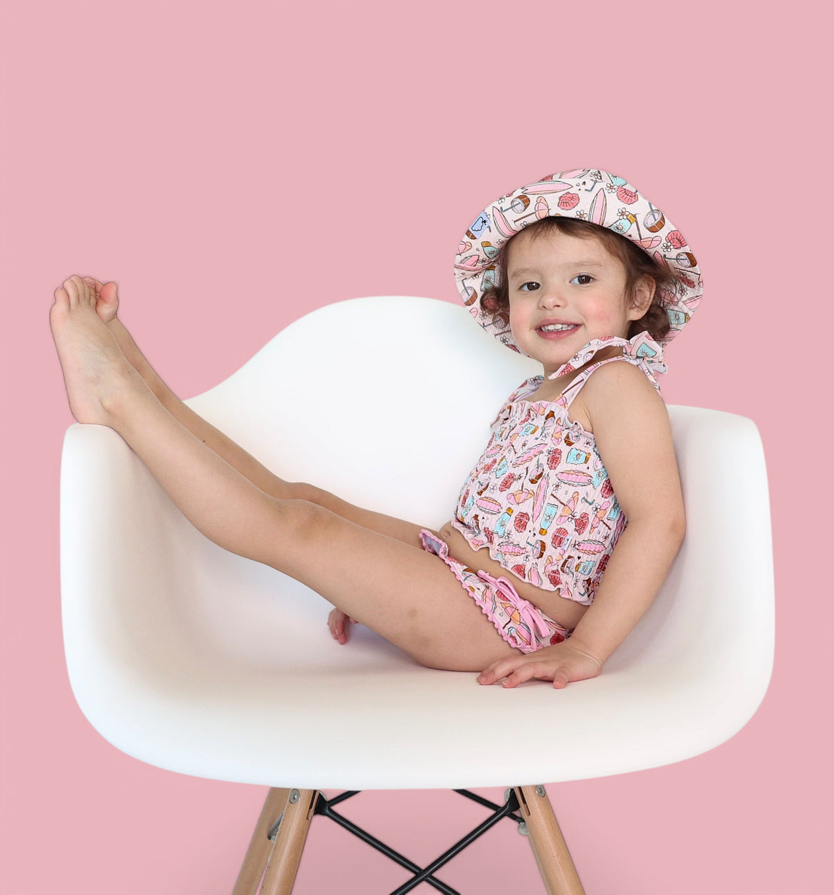 DREAM BIG LITTLE CO FUN IN THE SUN DREAM SMOCKED TANKINI TWO PIECE SWIM SUITEveretts Place