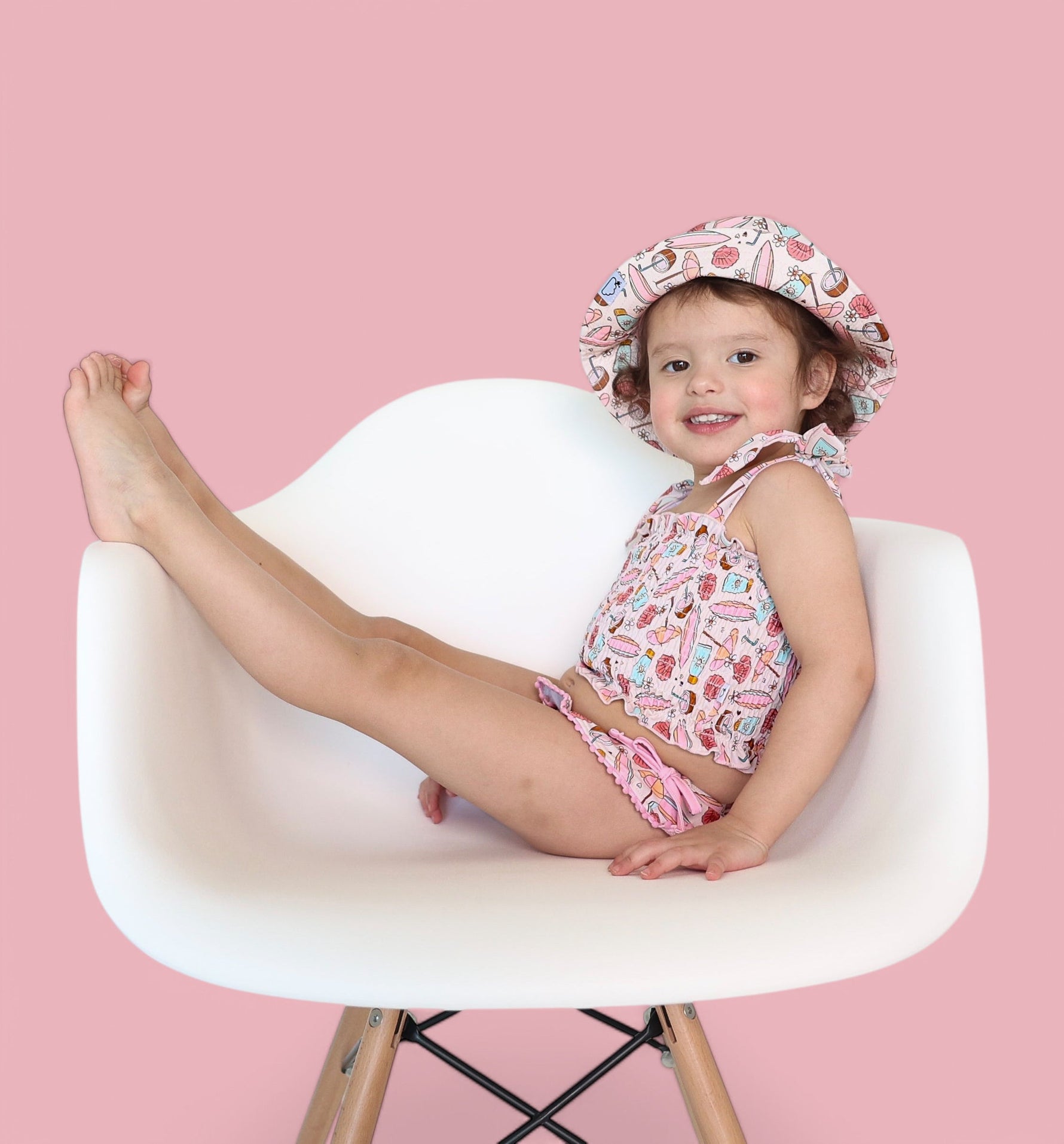 DREAM BIG LITTLE CO FUN IN THE SUN DREAM SMOCKED TANKINI TWO PIECE SWIM SUITEveretts Place