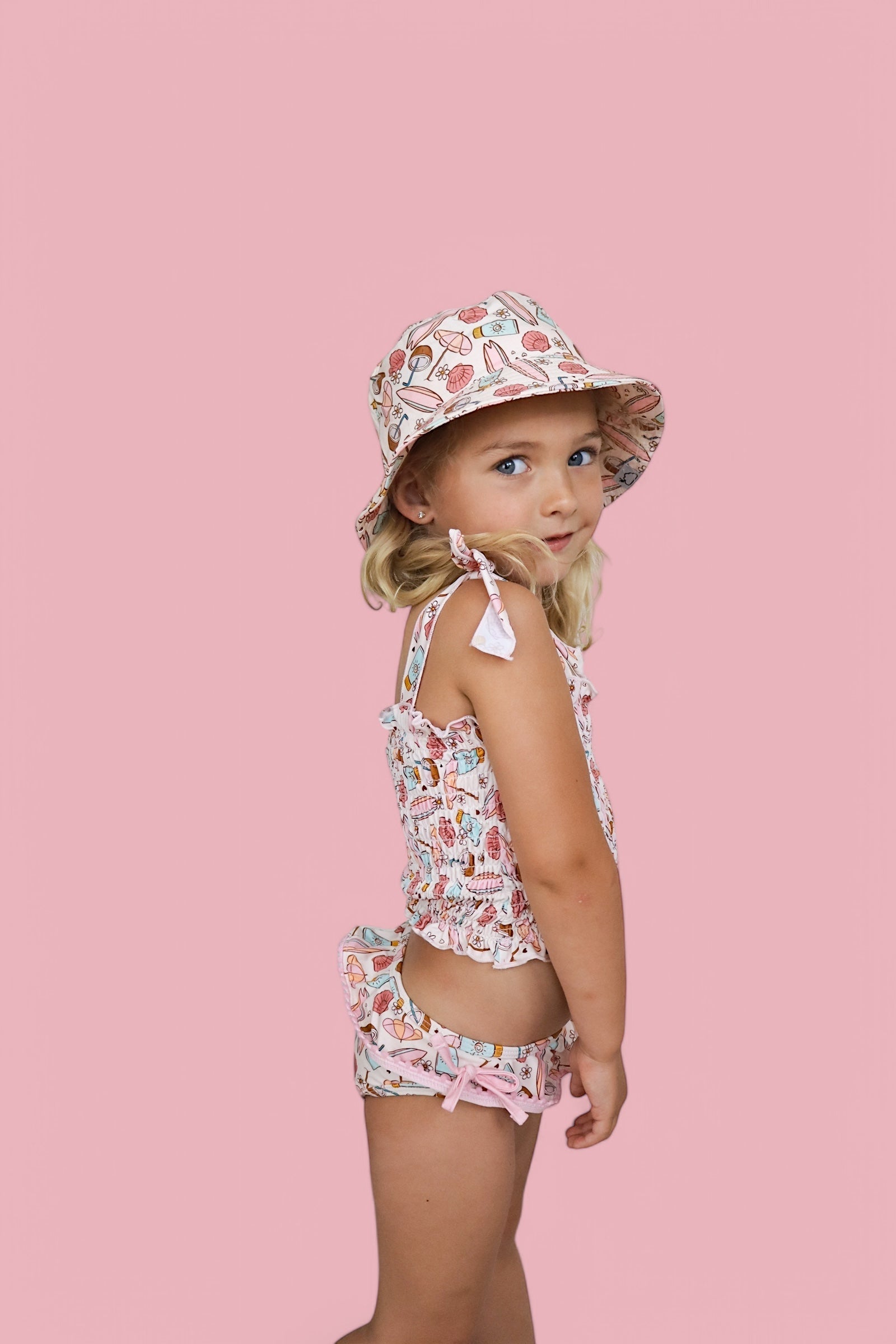 DREAM BIG LITTLE CO FUN IN THE SUN DREAM SMOCKED TANKINI TWO PIECE SWIM SUITEveretts Place