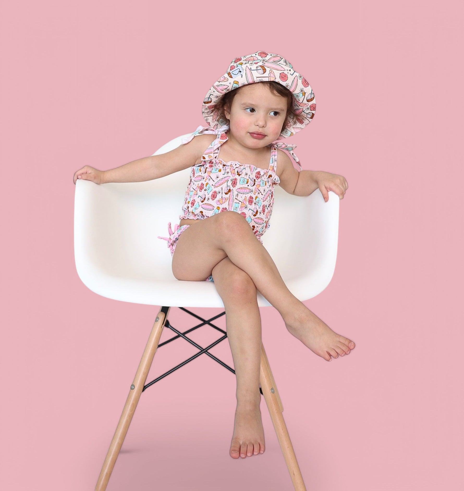 DREAM BIG LITTLE CO FUN IN THE SUN DREAM SMOCKED TANKINI TWO PIECE SWIM SUITEveretts Place