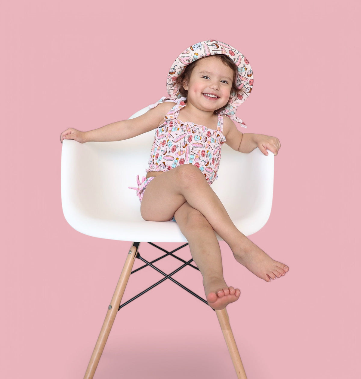 DREAM BIG LITTLE CO FUN IN THE SUN DREAM SMOCKED TANKINI TWO PIECE SWIM SUITEveretts Place