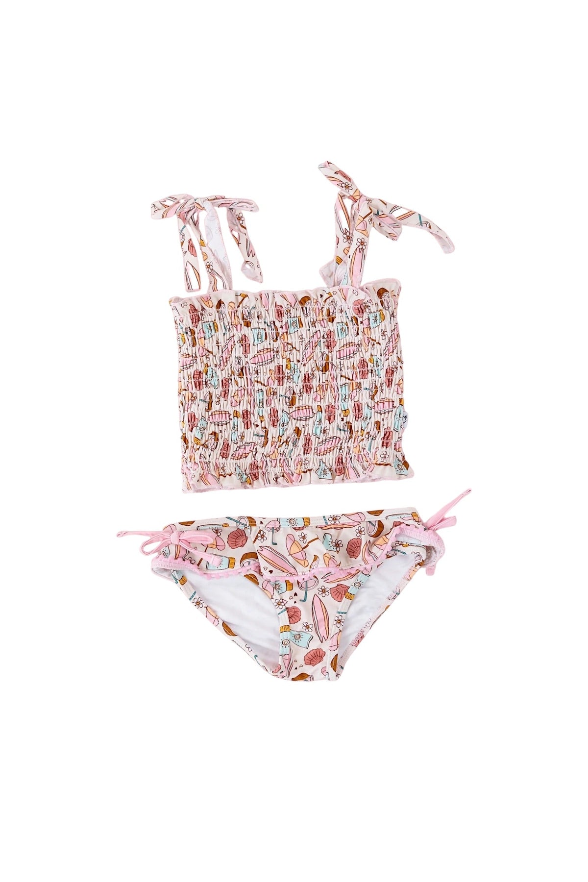 DREAM BIG LITTLE CO FUN IN THE SUN DREAM SMOCKED TANKINI TWO PIECE SWIM SUITEveretts Place