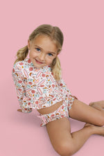 DREAM BIG LITTLE CO FUN IN THE SUN DREAM TWO - PIECE RASH GUARD RUFFLE SWIM SUITEveretts Place