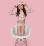 DREAM BIG LITTLE CO FUN IN THE SUN DREAM TWO - PIECE RASH GUARD RUFFLE SWIM SUITEveretts Place