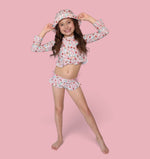 DREAM BIG LITTLE CO FUN IN THE SUN DREAM TWO - PIECE RASH GUARD RUFFLE SWIM SUITEveretts Place