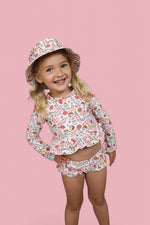 DREAM BIG LITTLE CO FUN IN THE SUN DREAM TWO - PIECE RASH GUARD RUFFLE SWIM SUITEveretts Place