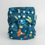 Kinder Cloth Diaper Co. Space and Sky: Essentials Pocket Cloth Diaper with Athletic Wicking Jersey, Grows with your Baby