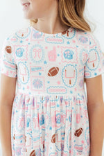 Mila & Rose ® Game Day Girlie S/S Pocket Twirl Dress - 