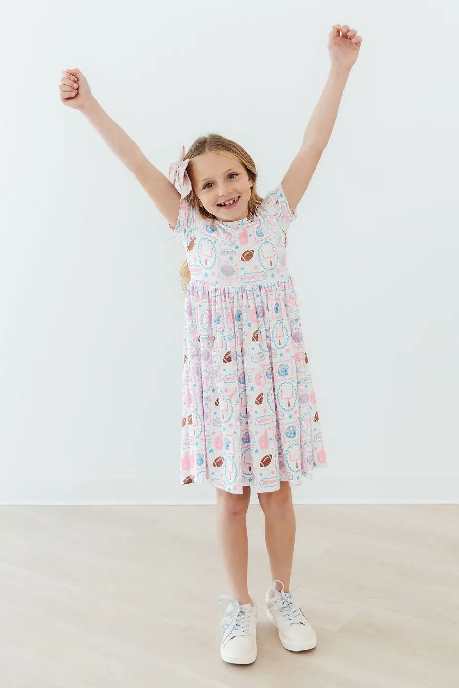 Mila & Rose ® Game Day Girlie S/S Pocket Twirl Dress - 