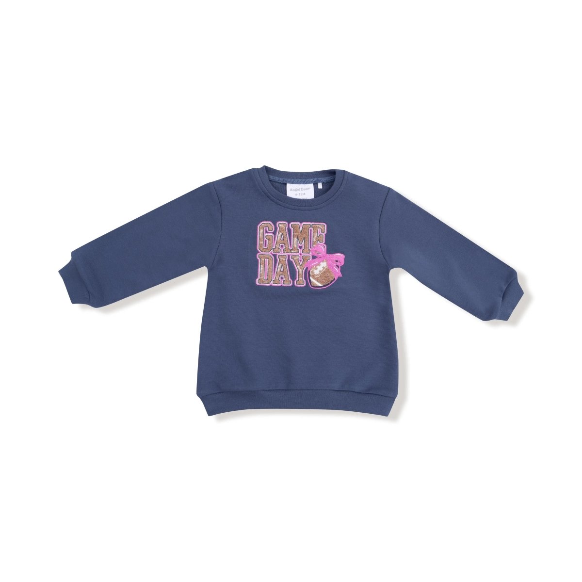 Angel Dear Game Day Oversized Sweatshirt Football Chenille Applique - Everetts Place Boutique - 