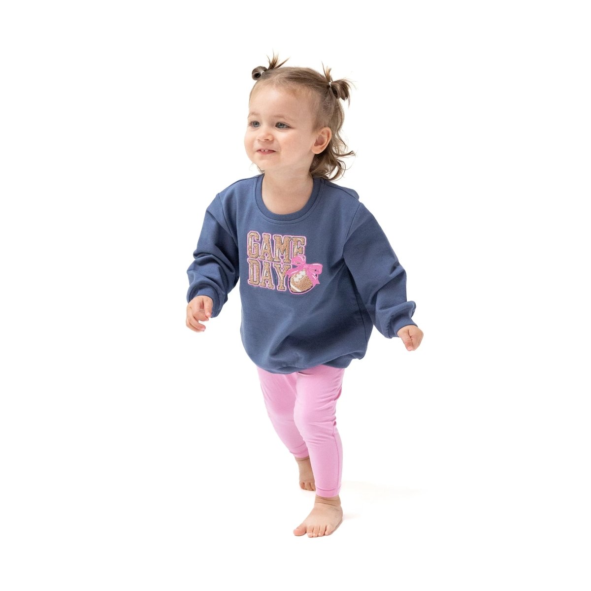 Angel Dear Game Day Oversized Sweatshirt Football Chenille Applique - Everetts Place Boutique - 