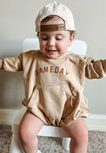 Little Joy Co. Gameday Hooded Sweatshirt Romper for Baby and Toddler - Everetts Place Boutique - 