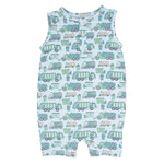 Sweet Bamboo Garbage Trucks Recycle Tank Romper - 
