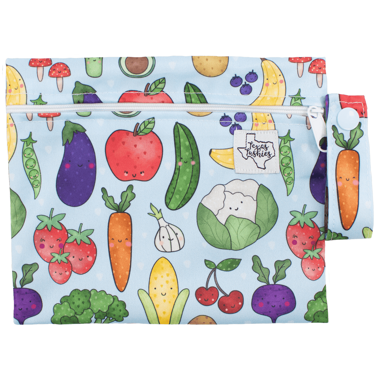 Texas Tushies Garden Friends Mini Wet Bag with Handle for Snacks and Diapers - Baby & Toddler > Diapering > Diaper Wet Bags