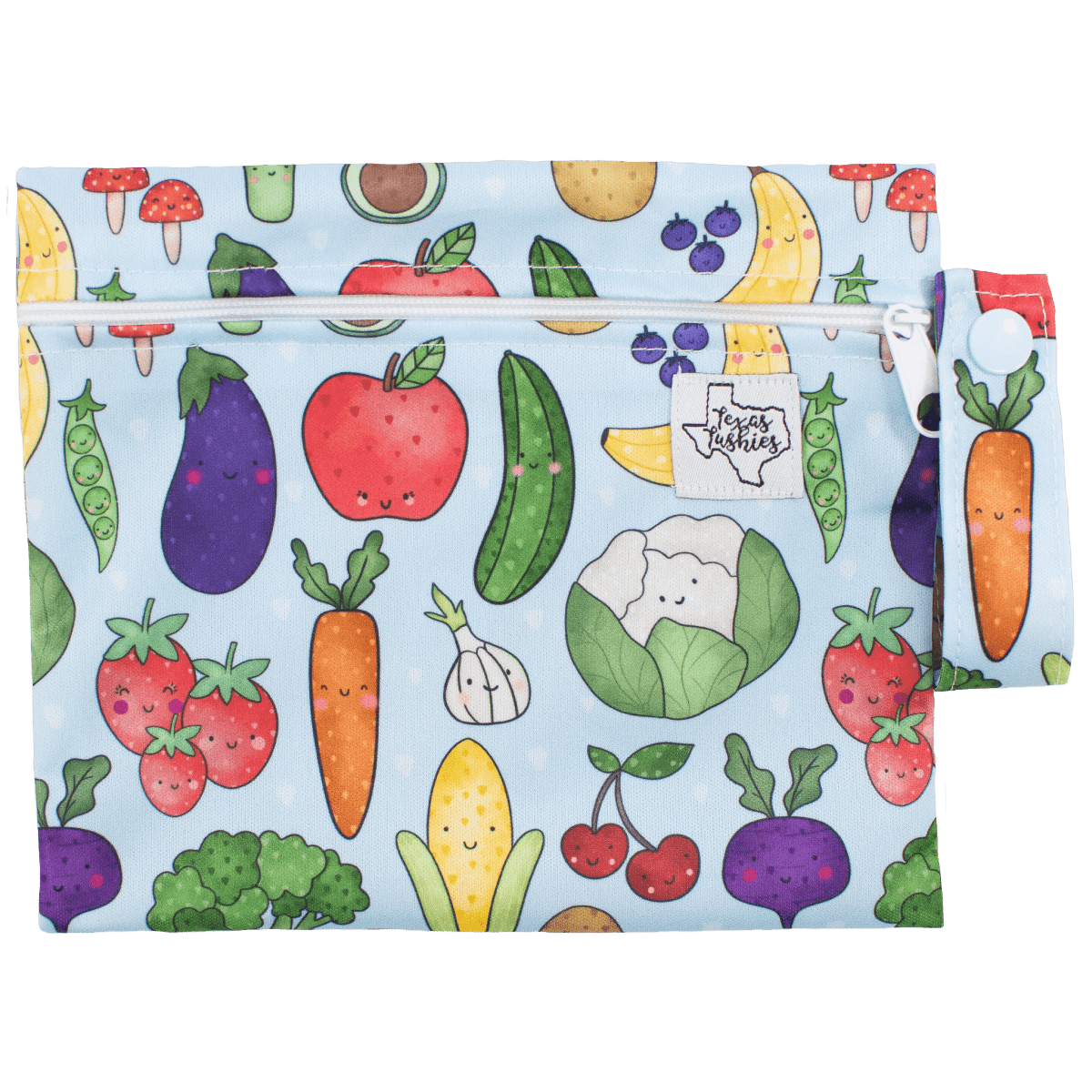 Texas Tushies Garden Friends Mini Wet Bag with Handle for Snacks and Diapers - 