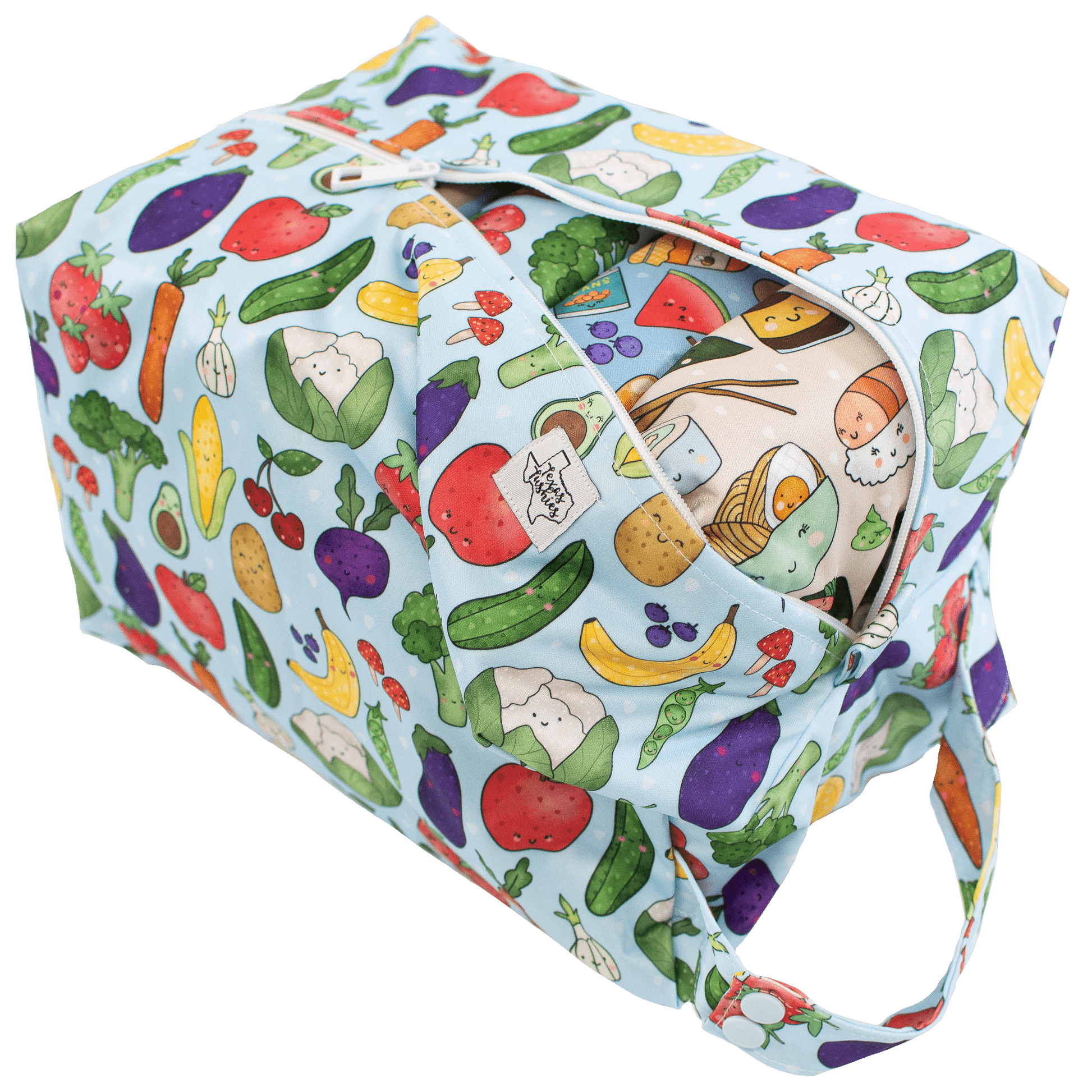 Garden Friends Diaper Pod with Zipper and Snap Handle for 8 to 12 Diapers Texas Tushies