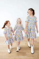 Mila & Rose ® Garden Groove Smocked Ruffle Dress - 