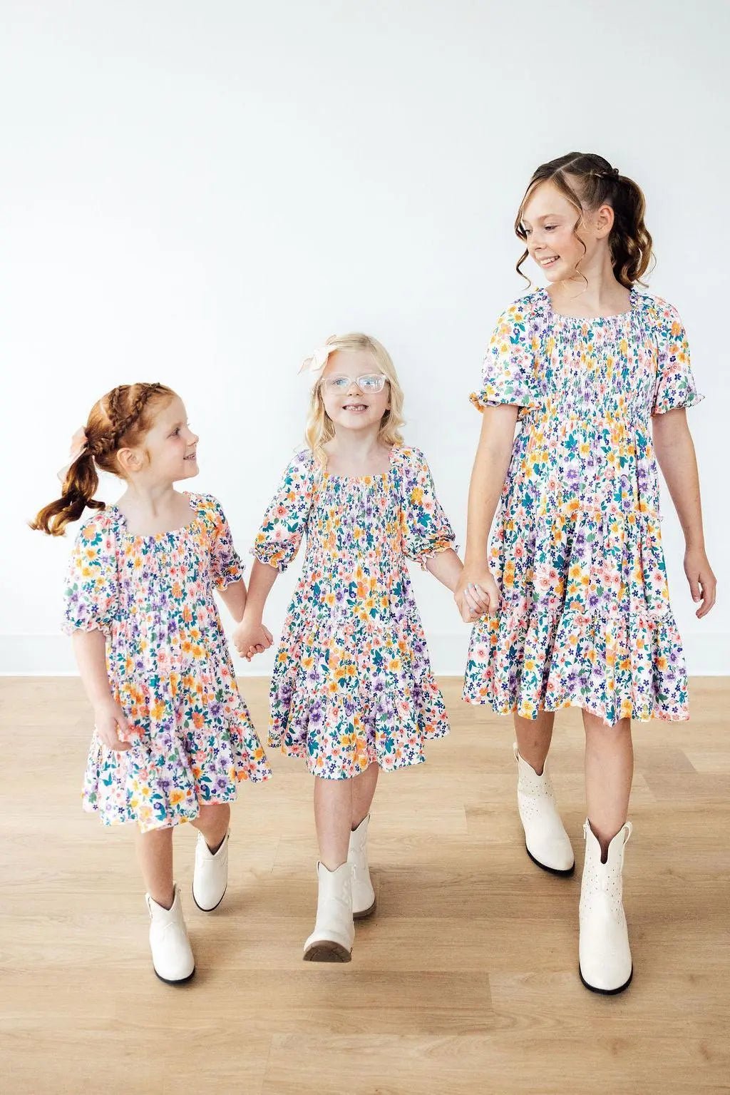 Mila & Rose ® Garden Groove Smocked Ruffle Dress - 