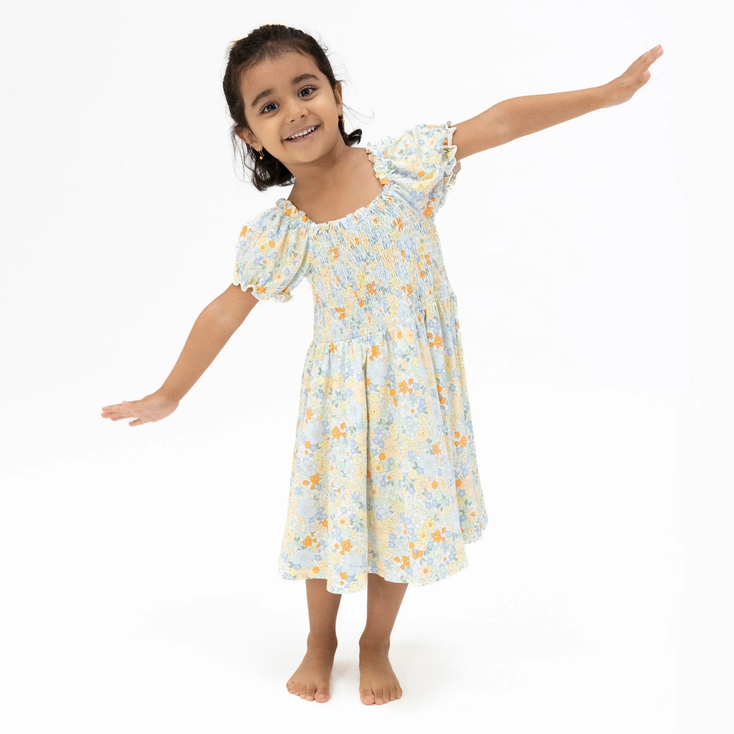 Angel Dear Georgia Floral - Smocked Twirly Dress and Bloomer - 