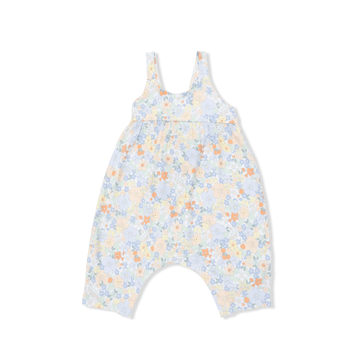 Angel Dear Georgia Floral - Tie Back Romper - 