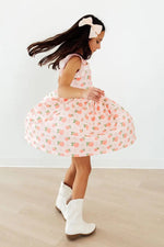 Mila & Rose ® Georgia Peach Flutter Sleeve Twirl Dress - 
