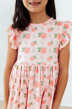 Mila & Rose ® Georgia Peach Flutter Sleeve Twirl Dress - 