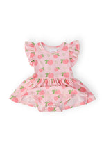 Mila & Rose ® Georgia Peach S/S Flutter Twirl Bodysuit - 