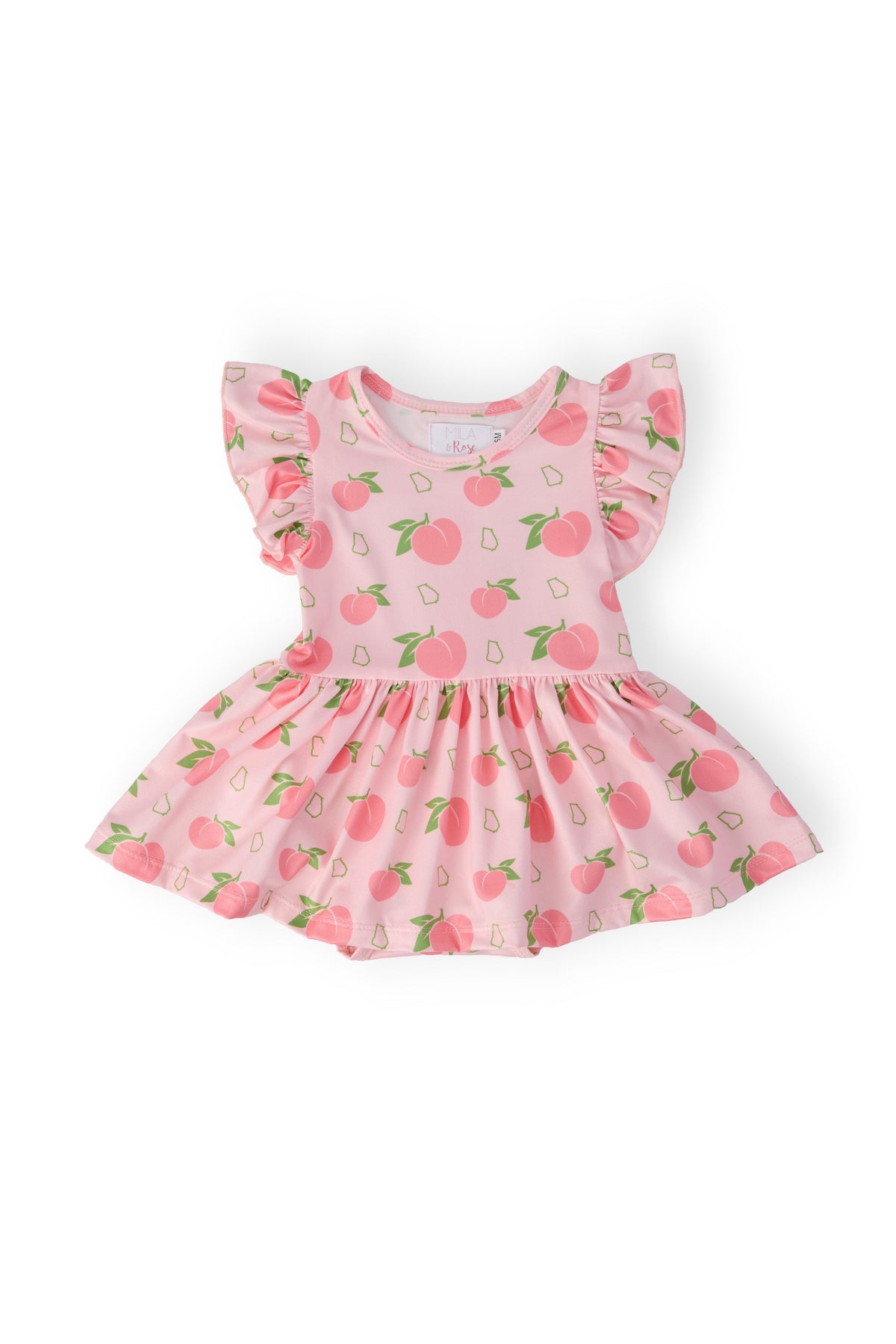 Mila & Rose ® Georgia Peach S/S Flutter Twirl Bodysuit - 