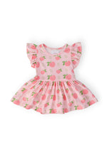 Mila & Rose ® Georgia Peach S/S Flutter Twirl Bodysuit - 