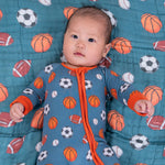 LollyBanks Get Up, It's Gameday Zipper One Piece Pajama