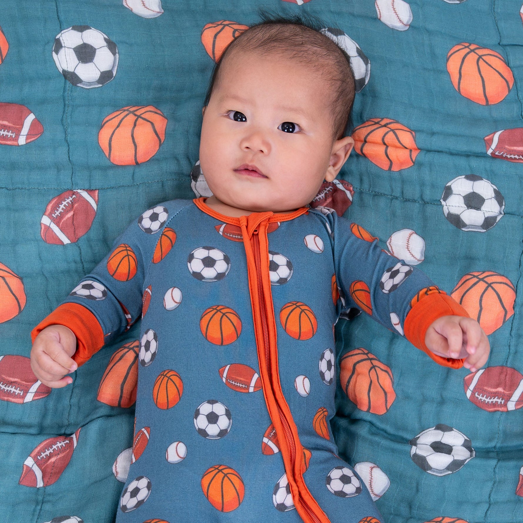 LollyBanks Get Up, It's Gameday Zipper One Piece Pajama