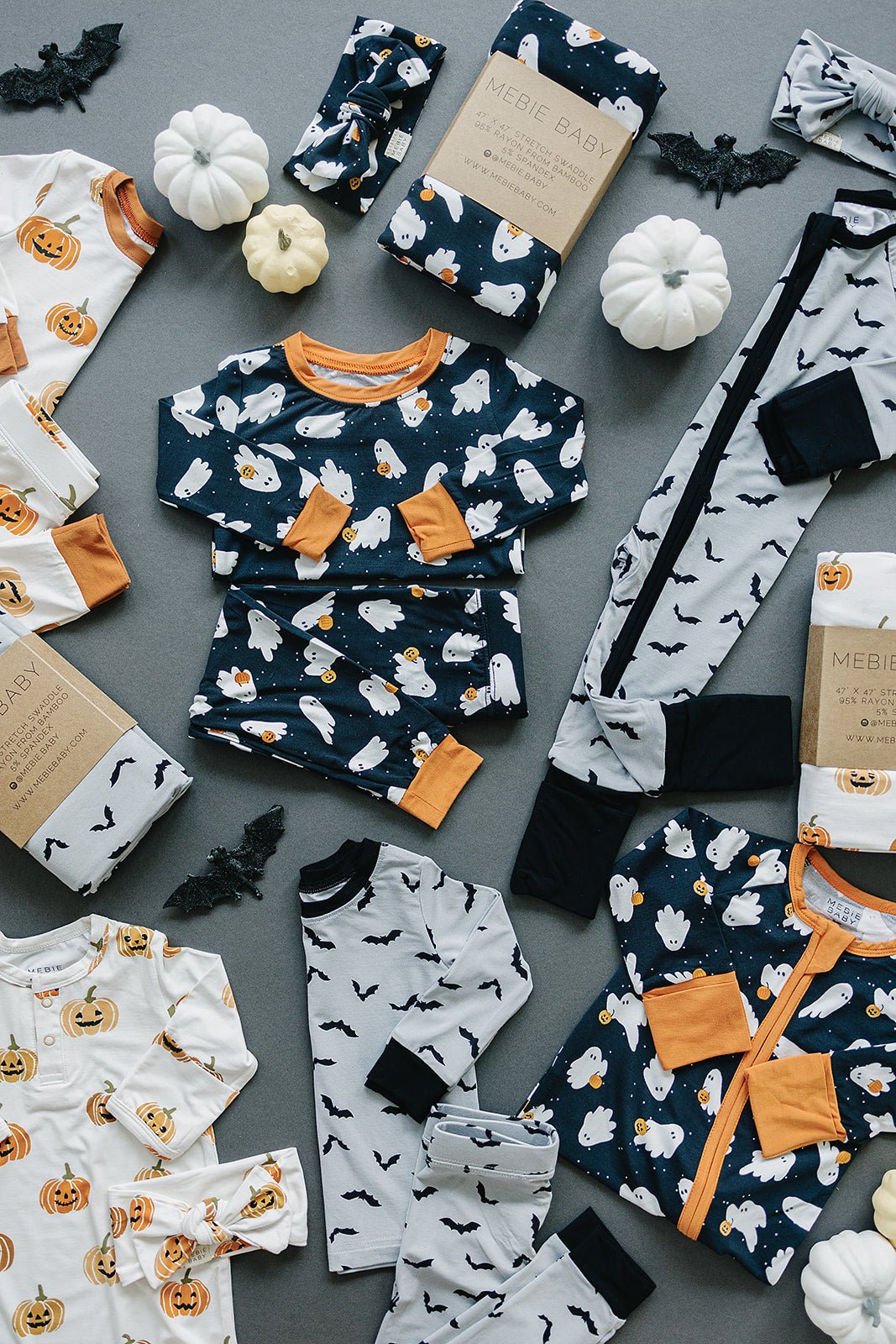 Mebie Baby Ghosts Bamboo Cozy Set for Kids Halloween Print Mebie Baby - 