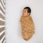 Mebie Baby Gingerbread Bamboo Stretch Swaddle - 