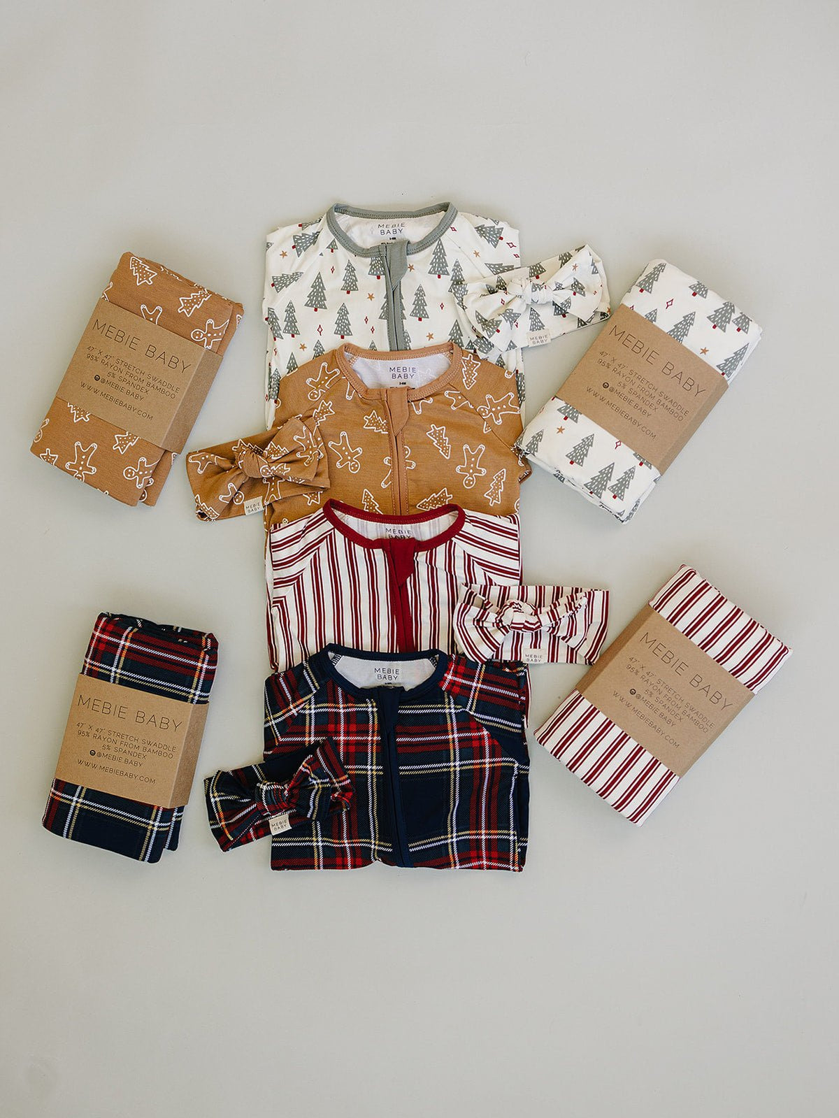 Mebie Baby Gingerbread Bamboo Stretch Swaddle - 