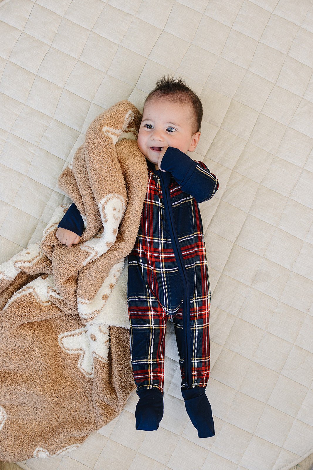 Mebie Baby Gingerbread Plush Blanket - 