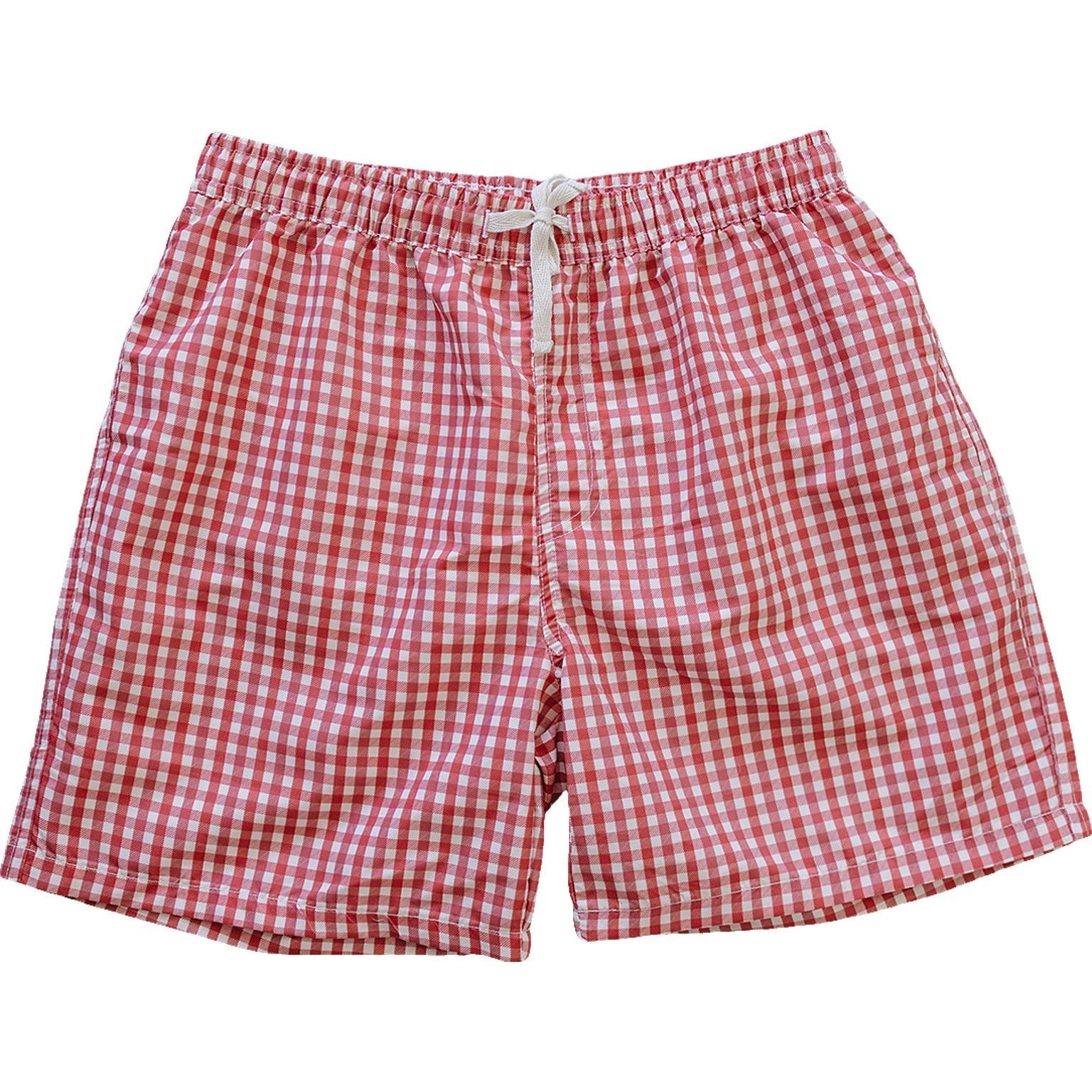 Mebie Baby Gingham Adult Men's Swim Shorts - 