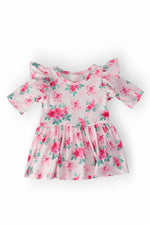 Mila & Rose ® Gingham Bows 3/4 Sleeve Flutter Twirl Bodysuit - 