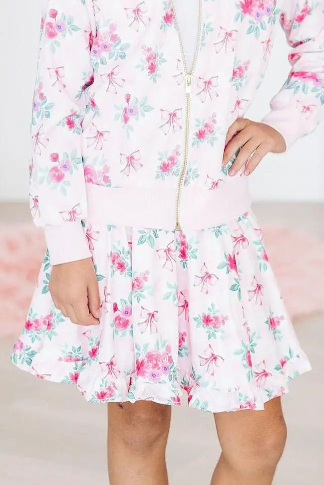 Mila & Rose ® Gingham Bows Ruffle Twirl Skort - 