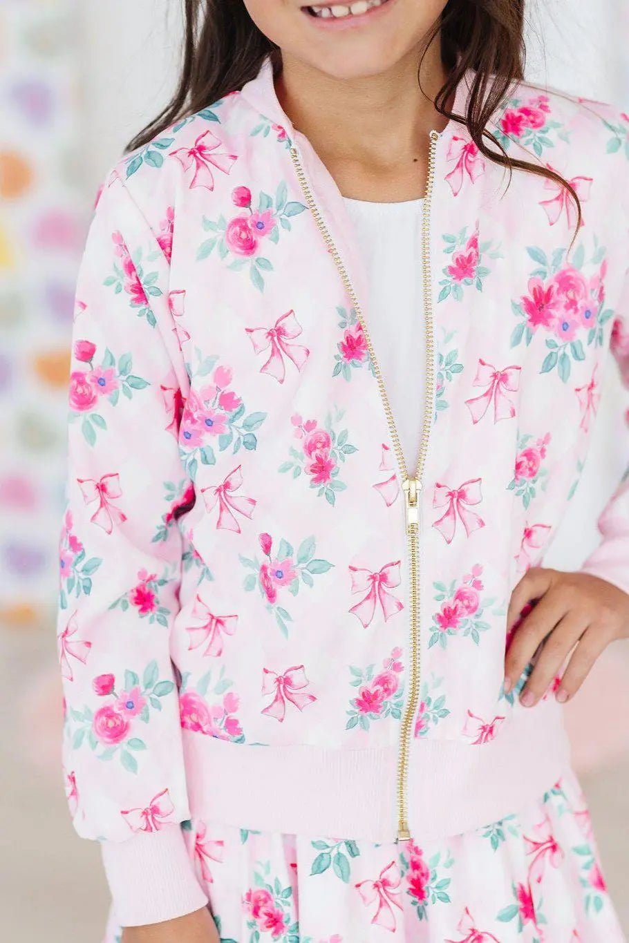 Mila & Rose ® Gingham Bows Satin Jacket - 