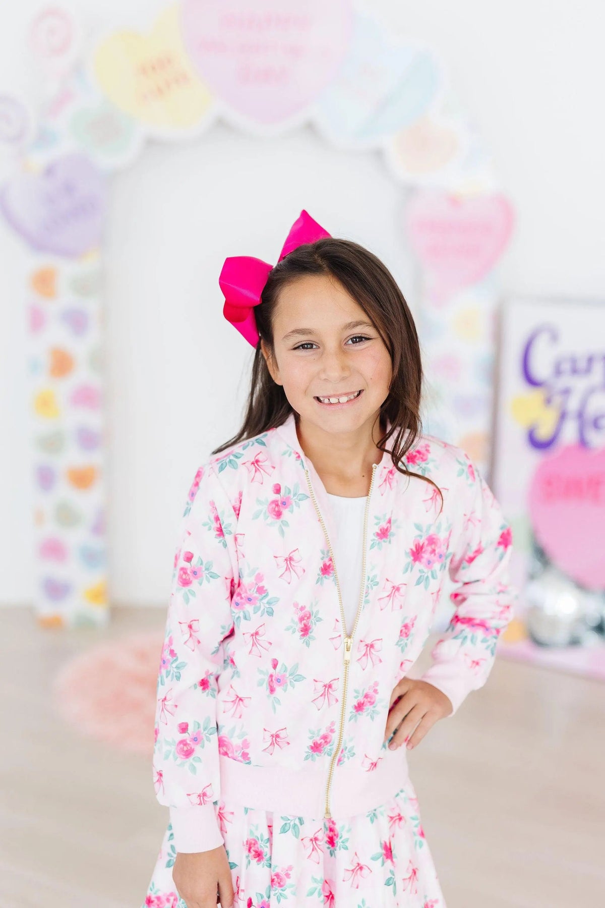 Mila & Rose ® Gingham Bows Satin Jacket - 