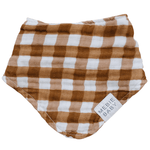 Gingham Muslin Bib - Textile, Plaid, Brown, Baby & Toddler Clothing, Scarf | Everetts Place