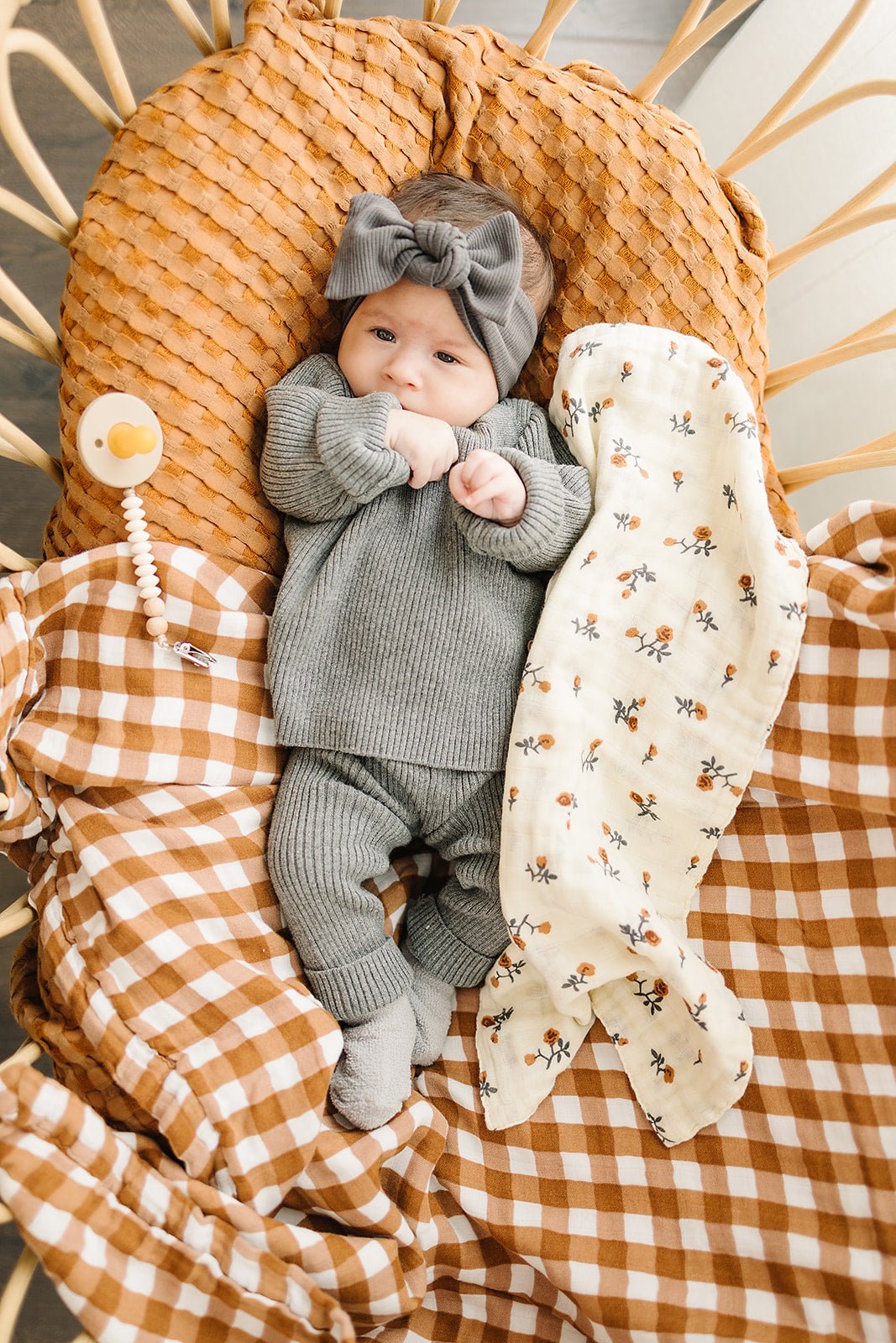 Mebie Baby Gingham Muslin Quilt - 