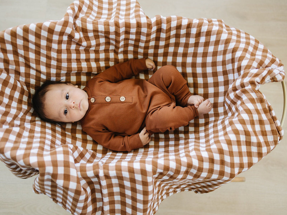 Mebie Baby Gingham Muslin Quilt - 