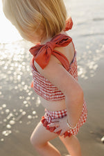 Mebie Baby Gingham Ruched Bikini Set - 