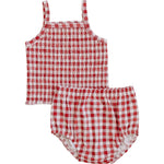 Gingham Ruched Bloomer Set - Plaid, Baby & Toddler Clothing, Pink, Tartan, Design | Everetts Place