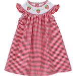 Gingham Strawberry Dress - Red, Plaid, Baby & Toddler Clothing, One-piece garment, Ruffle | Everetts Place