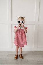 Mebie Baby Gingham Strawberry DressEveretts Place
