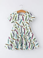 Rylee Faith Designs Girl Back To School Pencil Print DressEveretts Place